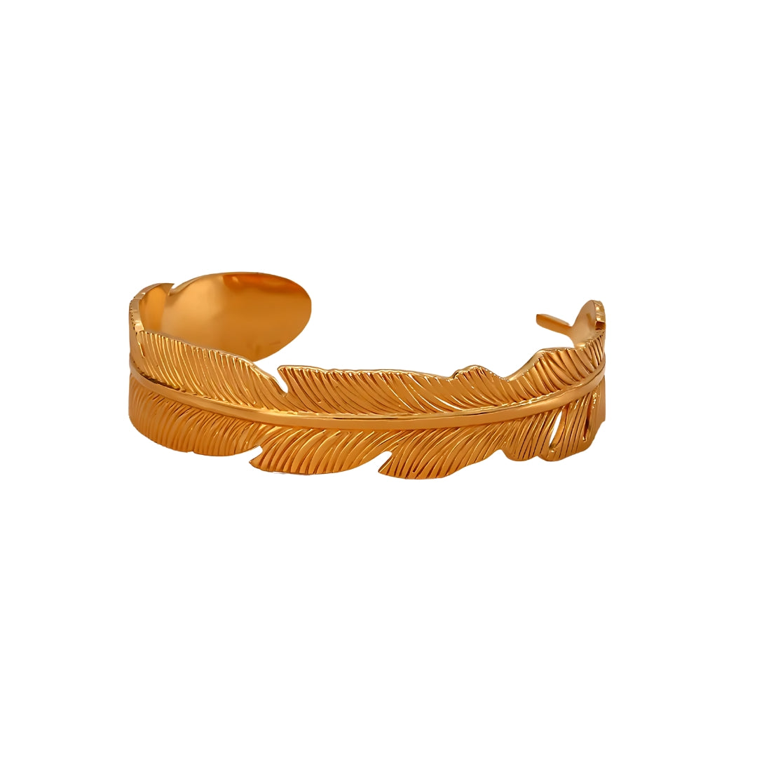 Pulseira Folha Banhada em Ouro 18k