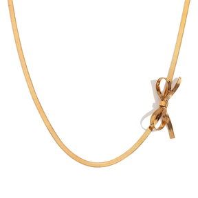 Colar Choker com Laço Banhada em Ouro 18k