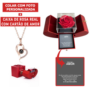 Colar Amore Mi com Foto Personalizada Prata 925